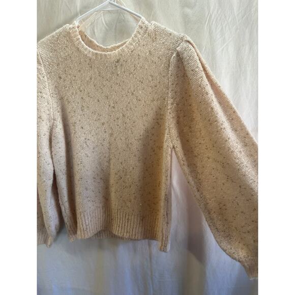 Vylette Cream/Light Blush Knit Metallic Speckled Sweater – Size L - Picture 3 of 7
